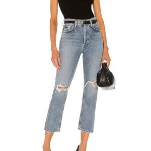 AGOLDE Riley High Rise Straight Crop in Escalate, size 29 NWT